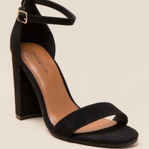Indigo Rd Black Suede Block Heel, Size 8